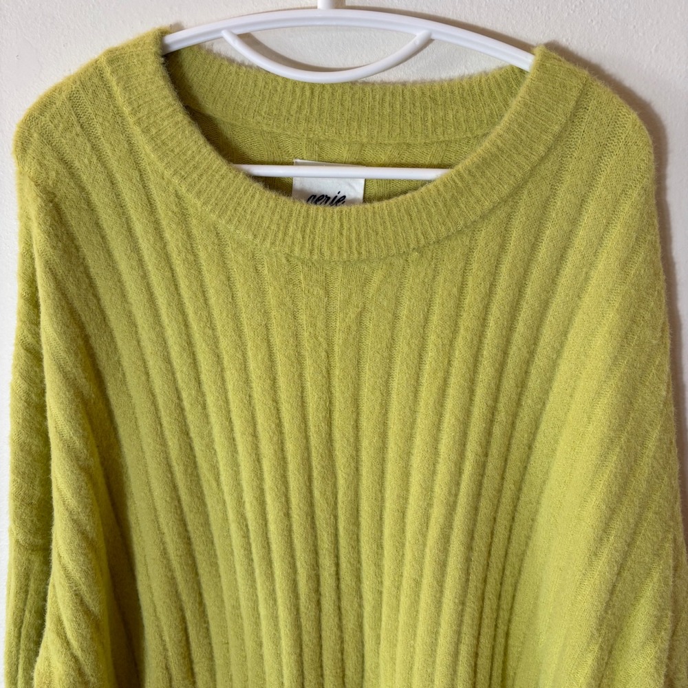 Aerie Buttercream Crewneck Sweater in Chartreuse Size Medium - Picture 3 of 8